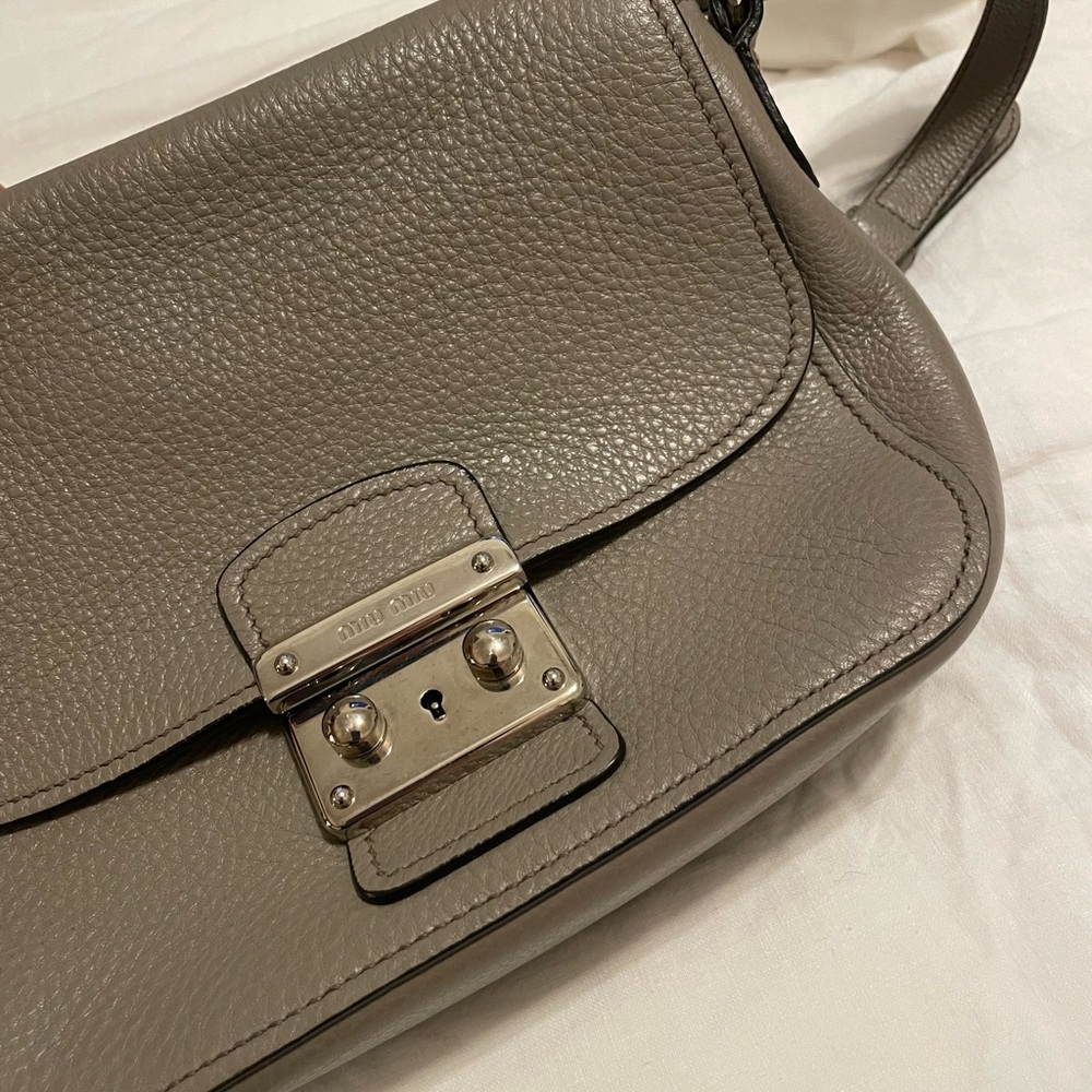 Miu-Miu leather cross-body bag